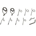 thumbnail image 1 of Woeilo 11pcs Fly Fishing Rod Guides Set, Fishing Tip Repair Kit, Hard Snake Guides and Tip Ring Hook Keeper, DIY Eye Rings for Rod Building or Repair Grey 11pcs/Box, 1 of 3