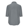 thumbnail image 5 of gakvbuo Clearance Items All 2022!Fall Clothes For Women 2022 Trendy Business Casual Plus Size Tops For WomenWomen Fashion Casual Solid Color Pullover Slim Fit Half Sleeve V-Neck Tops, 5 of 6