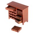 thumbnail image 2 of De Gabinetes Retro 1/12 Con Cajones Para Accesorios De Decoración De Dormitorio O Sala De perfke Gabinete de casa de muñecas en miniatura, 2 of 7