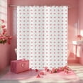 thumbnail image 6 of Yhmxh Valentine's Day Shower Curtain, Weighted Bottom Romantic Love Theme Pink and Red Little Heart Fabric Bathroom Curtain Home Decor Waterproof Washable with 12 Hooks, 36"x72", 6 of 7