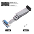 thumbnail image 2 of 2Pcs 16Pin Flat Ribbon Cable Gray DB15 Female to FC-16P 2.54mm Pitch 50cm Length DB Serial Port Cable for Computer, LED Display, DVD with 4 Screws, 2 of 7