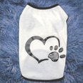 thumbnail image 4 of Apparel for Dog Cat, Spring Summer Cotton Heart Paw Design Dog Puppy Vest Pet Apparel, 4 of 8