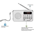 thumbnail image 4 of Portable Digital FM Radio 3W Stereo Speaker MP3 Audio Player Hi-Fi Sound Quality with 1.5-inch Screen Support USB Device TF MMC Card AUX-IN Headphones, 4 of 5