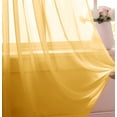 thumbnail image 5 of Home Mart Goods Yellow Solid Color Rod Pocket Sheer Glam Elegant Curtain Set 63" Long - 2 Panels, 5 of 5