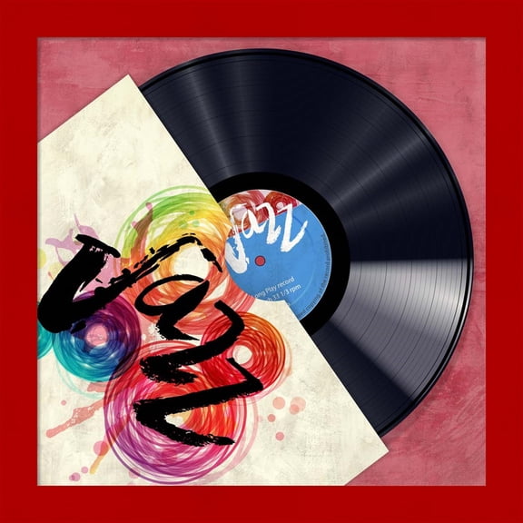 Great Art Now Vinyl Club, Jazz by Steven Hill, Framed Wall Art, 14W x 14H