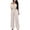 10-Beige, variant on Gaecuw Dressy Jumpsuits for Women Rompers for Women Short Sleeve Overall Band Collar Solid Onesie One Piece Outfits Loose Baggy Long Pants Wide Leg Summer Romper Pull On Ankle Length Trousers Beige S