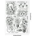thumbnail image 6 of Light Bulb and Flower Clear Stamps for Cards Making Art Light Bulb Silicone Clear Stamp Seals 5.83x8.27inch Transparent Stamps for DIY Scrapbooking Photo Album Journal Home Decoration, 6 of 8