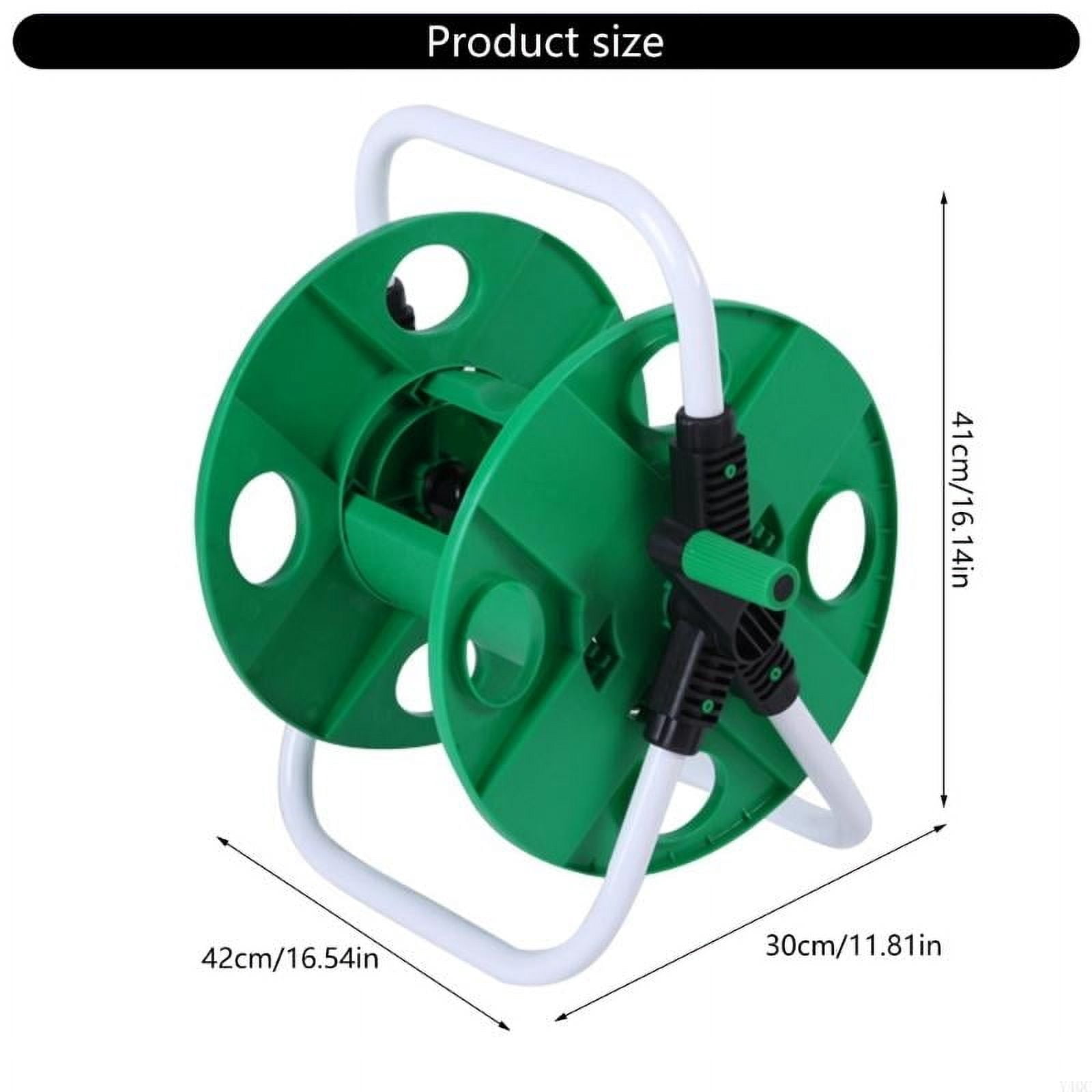 CHUNYAN Portable Garden 25M Water Hoses Reel Cart Storage Rack Holder Winding Waterpipe Bracket Shaking Tool Car Washing