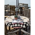 thumbnail image 2 of Outdoor Tablecloths with Umbrella Hole & Zipper, Vintage Gnomes Round Tablecloths 60 Inch, Black Red Checkered Retro Art Waterproof Table Cloth, Patio/Pool/Picnic Table Covers, 2 of 8