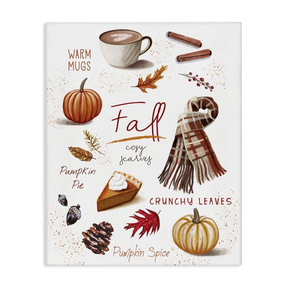Stupell Industries Rustic Lodge Favorite Autumn Things Canvas Art, 16 x 20, by Elizabeth Tyndall