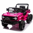 thumbnail image 3 of 12V Kids Ride On 6-Wheel electric truck car W/Parents Control, Six-Wheel Suspension, Power display, Searchlight, LED Lights, Music&Bluetooth, USB, MP3&Microphone Ports, Slow start For Kids 3-5, 3 of 8