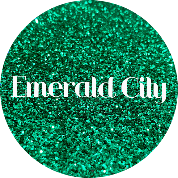 Glitter Heart Co. - High Quality Polyester Glitter - 2oz Bottle - Emerald City - Metallic Green