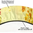 thumbnail image 4 of Fall Pumpkin Fitted Round Tablecloth Autumn Leaves Yellow Small Round Table Cover with Elastic Edge Wipeable Holiday Circle Table Cloths for Outdoor Party Patio Kitchen Decor Fit for 40"-44" Table, 4 of 6