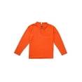 thumbnail image 1 of T-shirt Orange pour Hommes à Manches Longues, Dos Ouvert Adaptatif, 1 of 5