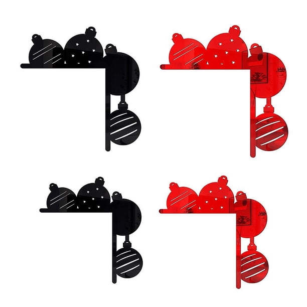 Pegatinas de interruptor YONGSHENG 4 unids/set Feliz Navidad 3D