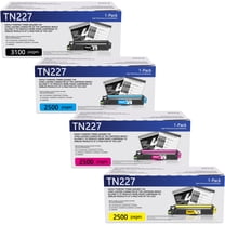 TN227 Toner Cartridge Black Cyan Magenta Yellow 4 Pack Compatible for Brother TN227 Toner for MFC-L3710CDW MFC-L3750CDW HL-L3210CW HL-L3230CDN Printer
