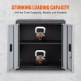 thumbnail image 3 of Wall Mounted Tool Cabinet, 26" Metal Garage Storage Locker with Magnetic Door, Adjustable Shelves, 240 lb Capacity for Home, Office, Warehouse - Black, 3 of 12