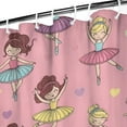 thumbnail image 3 of Ballet Princess Pattern Shower Curtain 36"x72" ,Bathroom Decorative Shower Curtains Set with 12 Hooks,Modern Waterproof Washable Shower Curtain, 3 of 6