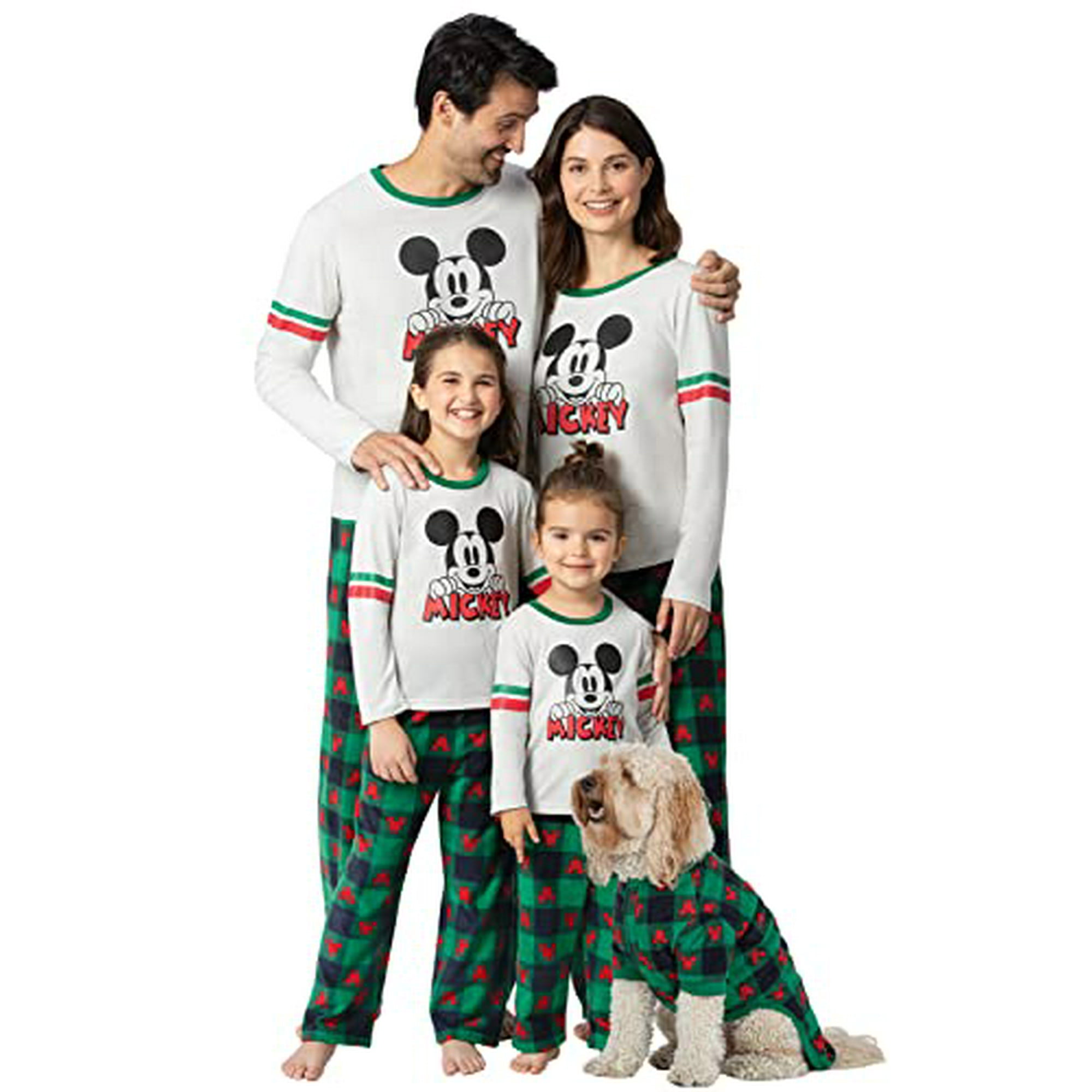 Holiday Mickey Mouse Pajamas Red Green 3T Walmart