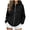 Black, variant on Women's Zip Up Hoodie Jacket Adjustable Drawstring Hood Front Kangaroo Pocket Street Fashion Outer Coat