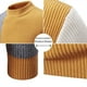 thumbnail image 5 of Suéter de cuello alto medio de invierno para hombre, suéter de color contrastante, moda juvenil coreana, top casual, 5 of 6
