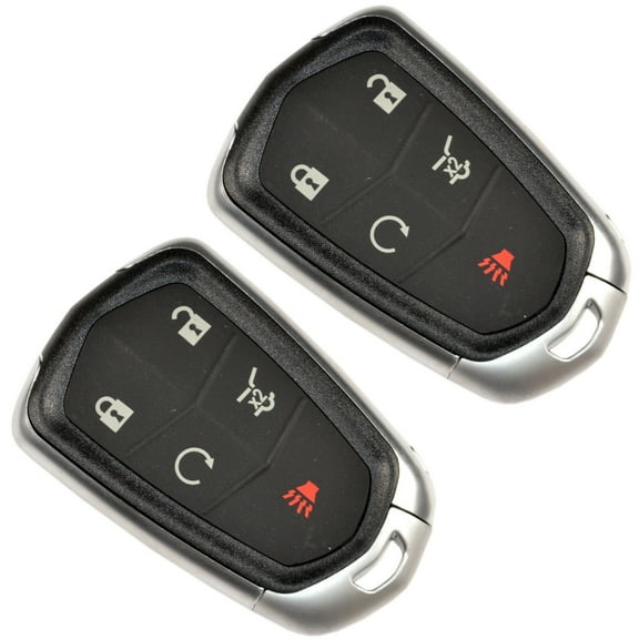 HQRP 2-Pack Remote Key Fob Shell Case Keyless Entry W/5 Buttons for Cadillac CTS 2014 2015 2016; CT6 2016 2017