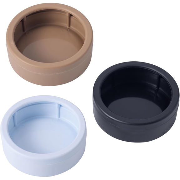 3 Pack Anti-Escape Reptile Food Dish Bowls, Plastic Worm Water Dish, Mealworm Feeder Cups for Small Gecko, Lizards, Bearded Dragon, Chameleon 2.75" W x 2.75" D x 1.37" H