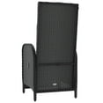 thumbnail image 5 of vidaXL Outdoor Reclining Chairs with Cushions 2 pcs Poly Rattan Black, 5 of 5