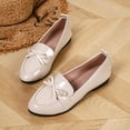 thumbnail image 4 of Lepsheexh Womens Loafers Shoes Plus Size Bow Decor Design Low Heel Soft Sole Comfortable Casual Daily Loafer Shoes for Women, 4 of 9