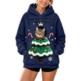 thumbnail image 3 of Christmas Santa Reindeer Pet Pouch Hoodie, Drop Shoulder Carrier Sweatshirt with Side Zip for Festive Xmas Holiday Wear, 3 of 7