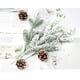 thumbnail image 5 of Ramas de Árbol de Navidad de Terciopelo Sintético de 5 Ramas | Decoración de Agujas de Cedro Artificiales de Plástico Blanco | Tamaño: 28,5 Cm / 11,3 Pulgadas | Paquete de 2, 5 of 7