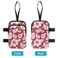 thumbnail image 3 of COEQINE Large Capacity Forearm Crutch Bag for Women Tropical Hibiscus Red Elbow Crutch Attachment, Zipper Pouch, 2 Pockets, Lightweight, for Walking Cane & Hiking Stick, 3 of 7