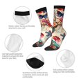 thumbnail image 3 of KLL Butterflies And Flowers Painting Print Cool Socks Men's Women's Crew Socks Funny Crazy Novelty Stockings, 3 of 6