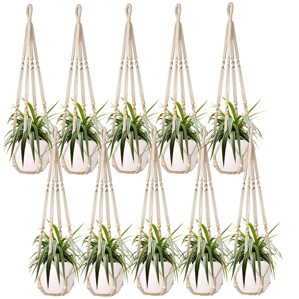 Elbourn 10 Pack Macrame Plant Hanger Indoor Outdoor Hanging Planter
