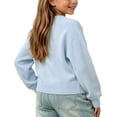 thumbnail image 5 of KyCheLot Boys' Girls' Knitted Sweaters Solid Color Crew Neck Long Sleeve Pullover Sweaters Comfy Everyday Tops, 5 of 6