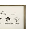 thumbnail image 3 of Benjara BM263206 Wall Decor with Herbs Label & Wooden Frame, Brown, 3 of 6