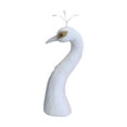 thumbnail image 2 of Cabeza de maniquí de pavo real, centro de mesa, arreglo floral, decoración, estatua de pavo real Blanco, 2 of 9