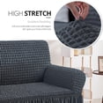 thumbnail image 2 of NIcEEc Funda de sofá Gris Oscuro Funda de sofá 1 Pieza Funda de sofá fácil de Instalar Protector de Muebles Duradero Universal de Alta Estiramiento con Falda Estilo campestre (3 plazas Gris Oscuro), 2 of 5