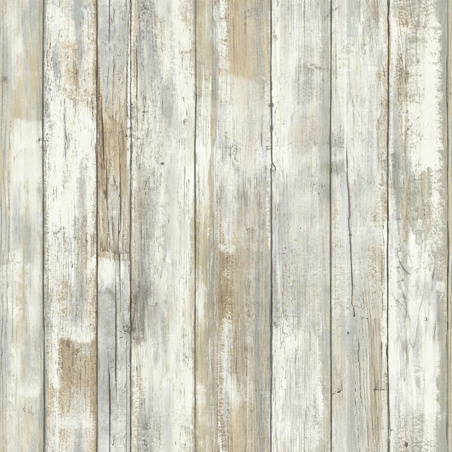 RoomMates Tan Woodplank Peel and Stick Wallpaper