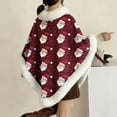 thumbnail image 4 of Miqool Fleece Wearable Blanket for Women Comfy Christmas Poncho Shawls Throw Plush Sleeveless Blankets Cape Wrap Cover for Fall Winter, 4 of 6