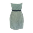thumbnail image 2 of ANNE LEMAN Women's Ice Blue Strapless Flora Fringe Dress SP91DR3 Sz 6, 2 of 2
