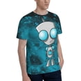 thumbnail image 5 of Mens Invader Zim 3d Print T-Shirt Crewneck Short Sleeve Tee Shirt, 5 of 7