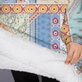 thumbnail image 3 of Oversized Wearable Blanket Hoodie,Multicolor Ethnic Striped Pattern Sherpa Blanket Hoodie with Super Pockets,Super Warm Fuzzy Pullover for Women & Men, 3 of 6