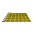 thumbnail image 2 of Ahgly Company Machine Washable Indoor Round Abstract Yellow Contemporary Area Rugs, 8' Round, 2 of 4