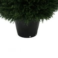 thumbnail image 4 of Vickerman 20" Artificial Potted Green Cedar Topiary Ball., 4 of 8