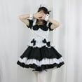 thumbnail image 4 of Disfraz clásico de sirvienta francesa, con sombreros, vestidos de sirvienta de anime japonés, accesorios, traje uniforme para S Hugo disfraz de sirvienta, 4 of 7