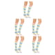 thumbnail image 1 of Calcetines a rayas hasta la rodilla Qarigey 1 par arcoiris transpirables antideslizantes flexibles, 1 of 6
