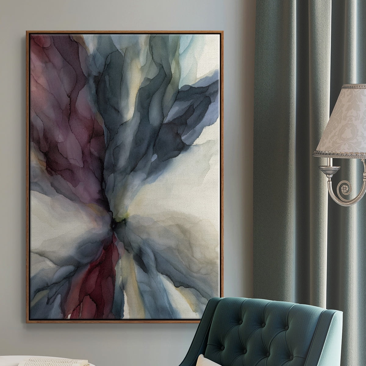 Untitled Framed Premium Gallery Wrapped Canvas - Ready to Hang - 17 x 25 - Walnut Floating Frame