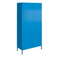 thumbnail image 2 of Novogratz Cache Tall 2 Door Metal Locker Cabinet, Yellow, 2 of 9