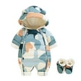 thumbnail image 1 of EDFBUYKRS Barboteuse d'Hiver pour Enfants à Capuche Combinaison de Neige Chaude avec Fermeture Éclair, 1 of 4